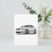 Carte Postale Voiture blanche Pontiac G8 GXP (Debout devant)