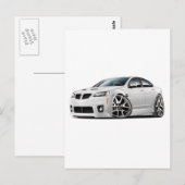 Carte Postale Voiture blanche Pontiac G8 GXP (Devant / Derrière)