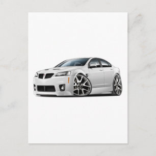Carte Postale Voiture blanche Pontiac G8 GXP