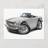 Carte Postale Voiture blanche Triumph TR6 (Devant)