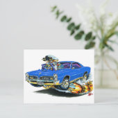 Carte Postale Voiture Bleue GTO 1966-67 (Debout devant)