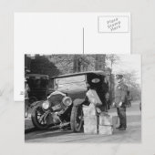 Carte Postale Voiture Bootleggers Capture Police, 1922 (Devant / Derrière)
