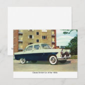 Carte Postale Voiture britannique classique des années 1950, (Devant / Derrière)