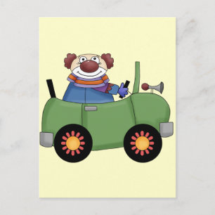 Carte Postale Voiture Circus Clown