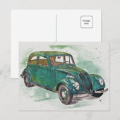 Carte Postale Voiture classique (Devant / Derrière)