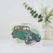 Carte Postale Voiture classique (Debout devant)