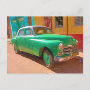 Carte Postale Voiture classique américaine en La Havane, Cuba ca