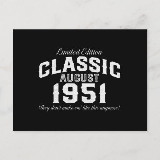 Carte Postale Voiture Classique Ancienne 1951 70e Anniversaire