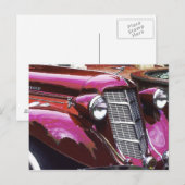 Carte Postale Voiture classique : Auburn (Devant / Derrière)