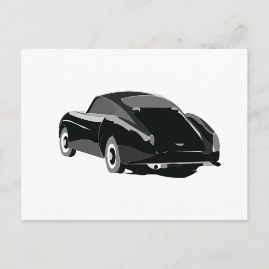 Carte Postale Voiture classique Black Grey (Devant)
