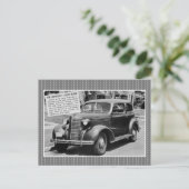 Carte Postale Voiture classique Chevrolet 2 portes 1938 (Debout devant)