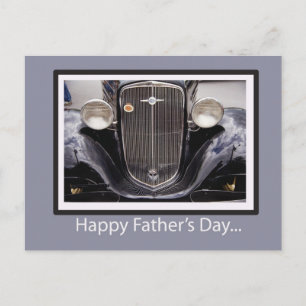 Carte Postale Voiture classique fête des pères