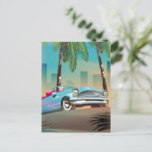 Carte Postale Voiture classique rétro (Debout devant)