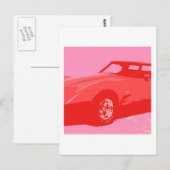 Carte Postale Voiture Classique Rouge 1979 (Devant / Derrière)