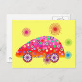 Carte Postale Voiture colorée A1a (Devant / Derrière)