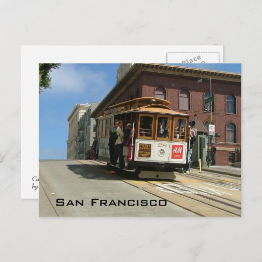 Carte Postale Voiture de câble (Devant / Derrière)