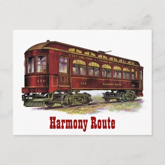 Carte Postale Voiture de chemin de fer Harmony (Devant)