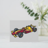 Carte Postale Voiture de course (Debout devant)