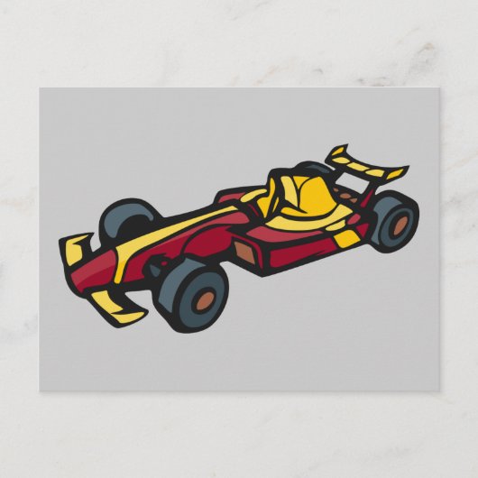 Carte Postale Voiture de course (Devant)