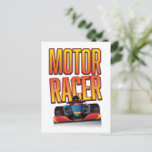 Carte Postale Voiture de course automobile (Debout devant)