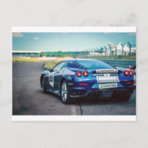 Voiture de course bleue
