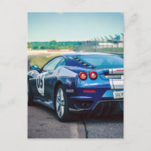 Voiture de course bleue