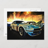 Carte Postale Voiture de course de Datsun Z (Devant / Derrière)