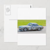 Carte Postale Voiture de course Silver MG (Devant / Derrière)