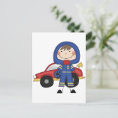 Carte Postale Voiture de course - T-shirts et cadeaux pour garço (Debout devant)