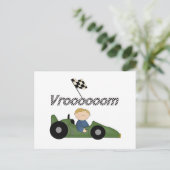 Carte Postale Voiture de course verte T-shirts et cadeaux (Debout devant)