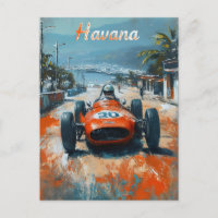 Voiture de course vintage à La Havane