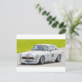 Carte Postale Voiture de course White MG (Debout devant)