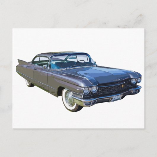 Carte Postale Voiture de luxe Cadillac 1960 (Devant)