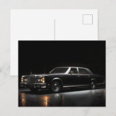 Carte Postale Voiture de luxe noire (Devant / Derrière)