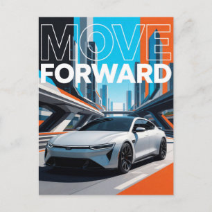 Carte Postale Voiture de performance futuriste Move Forward