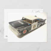 Carte Postale Voiture de police (Devant / Derrière)