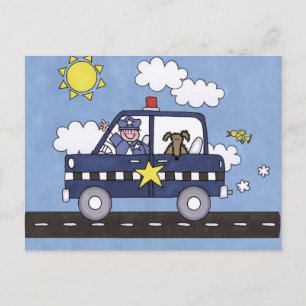 Carte Postale Voiture de police