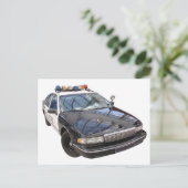 Carte Postale Voiture de police (Debout devant)