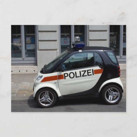 Carte Postale Voiture de police intelligente (Devant)
