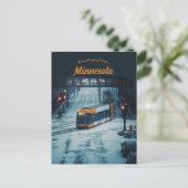 Carte Postale Voiture de rue à St Paul Minnesota (Debout devant)