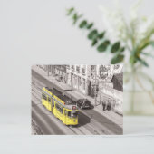 Carte Postale Voiture de rue Belgrad Serbie Train Jaune Postcarr (Debout devant)