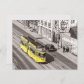 Carte Postale Voiture de rue Belgrad Serbie Train Jaune Postcarr (Devant / Derrière)