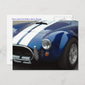 Carte Postale Voiture de sport classique (Devant / Derrière)