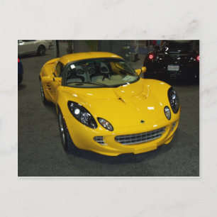 Carte Postale Voiture de sport jaune