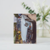 Carte Postale Voiture de sport MGB bleu classique. (Debout devant)