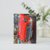 Carte Postale Voiture de sport MGB rouge classique (Debout devant)