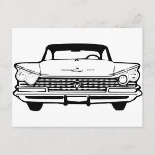 Carte Postale Voiture de style ancien en noir ou blanc
