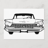 Carte Postale Voiture de style ancien en noir ou blanc (Devant)