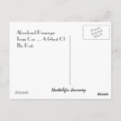 Carte postale ~ Voiture de train de voyageurs ~ Fa (Dos)