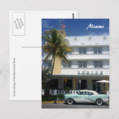 Carte Postale voiture d'hôtel miami (Devant / Derrière)